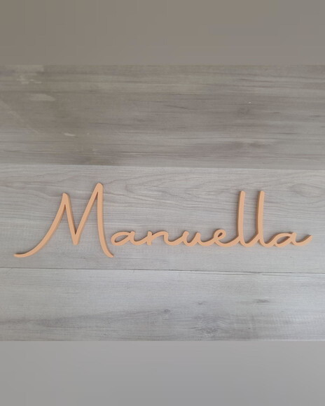 Nome de Parede Personalizado mdf Linha Aut - Manuella