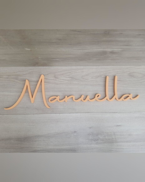 Nome de Parede Personalizado mdf Linha Aut - Manuella