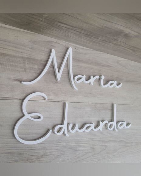 Nome de Parede Personalizado mdf Linha Aut - Maria Eduarda