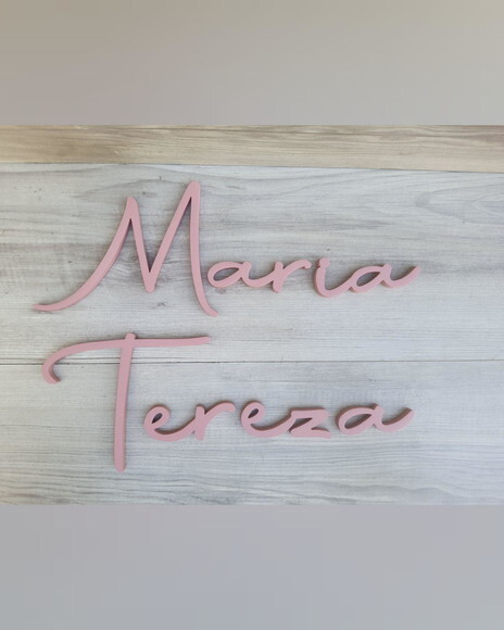 Nome de Parede Personalizado mdf Linha Aut - Maria Tereza