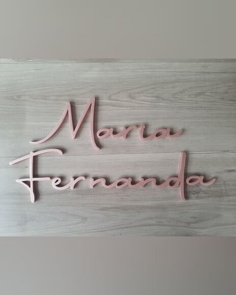 Nome de Parede Personalizado mdf Linha Aut - Maria Fernanda