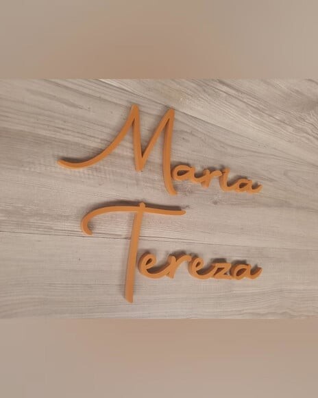 Nome de Parede Personalizado mdf Linha Aut - Maria Tereza