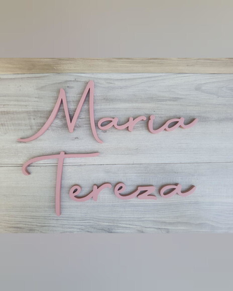 Nome de Parede Personalizado mdf Linha Aut - Maria Tereza