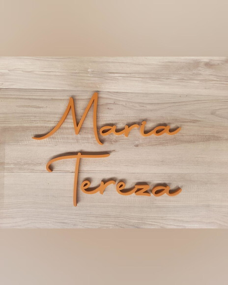 Nome de Parede Personalizado mdf Linha Aut - Maria Tereza