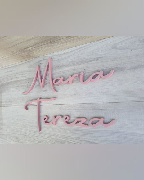 Nome de Parede Personalizado mdf Linha Aut - Maria Tereza