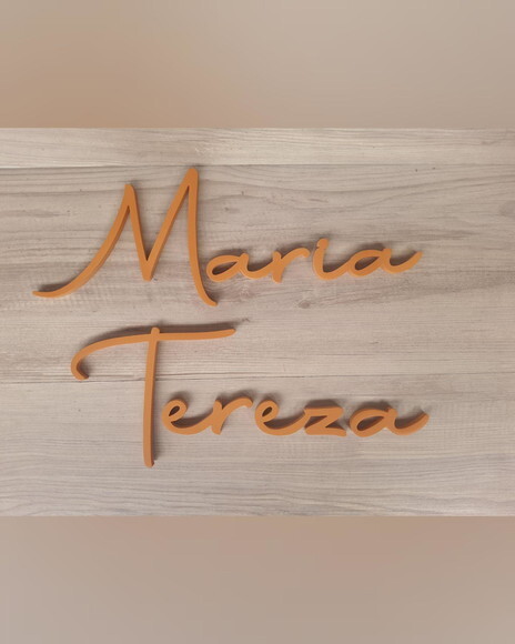 Nome de Parede Personalizado mdf Linha Aut - Maria Tereza