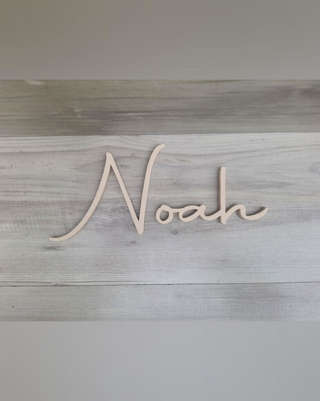 Nome de Parede Personalizado mdf Linha Aut - Noah