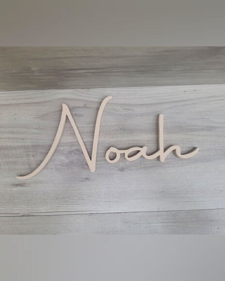 Nome de Parede Personalizado mdf Linha Aut - Noah