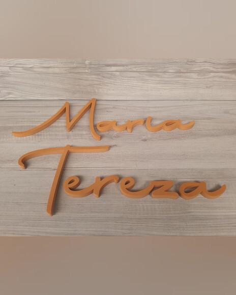 Nome de Parede Personalizado mdf Linha Aut - Maria Tereza