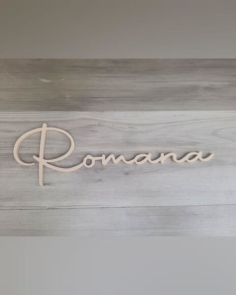 Nome de Parede Personalizado mdf Linha Aut - Romana