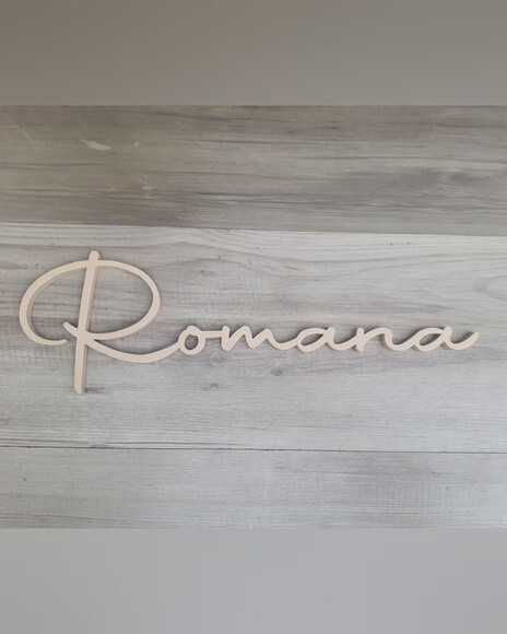 Nome de Parede Personalizado mdf Linha Aut - Romana