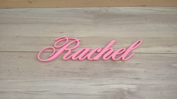 Nome Decorativo de Parede em MDF Mod ACP2 - Rachel - 10 cm