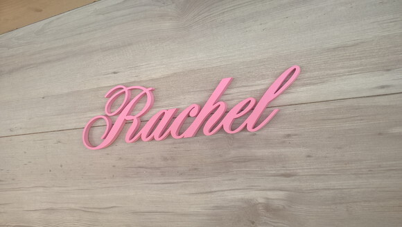 Nome Decorativo de Parede em MDF Mod ACP2 - Rachel - 10 cm