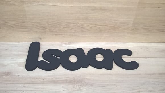Nome Decorativo de Parede em MDF Mod PK - Isaac - 20 cm