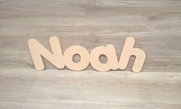 Nome Decorativo De Parede Em Mdf Mod Pk - Noah - 20 Cm