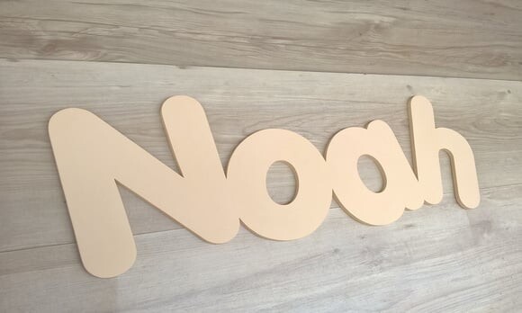 Nome Decorativo De Parede Em Mdf Mod Pk - Noah - 20 Cm