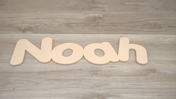 Nome Decorativo De Parede Em Mdf Mod Pk - Noah - 20 Cm