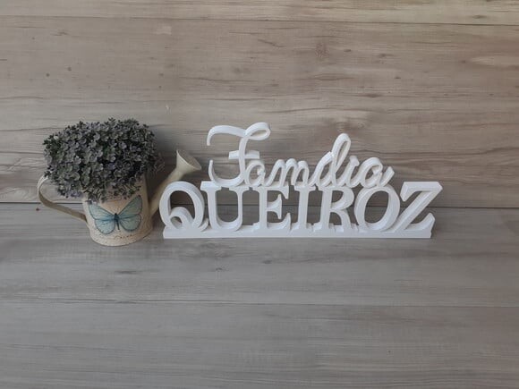 Nome em MDF - Peça de mesa Família com Sobrenome