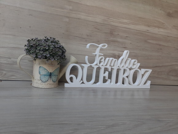 Nome em MDF - Peça de mesa Família com Sobrenome