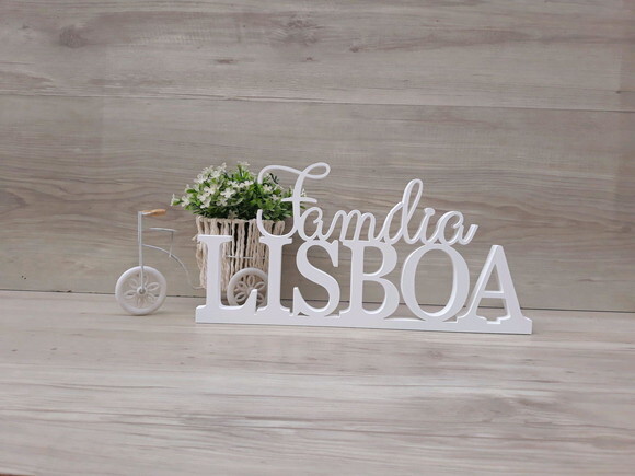 Nome em MDF - Peça de mesa Família com Sobrenome