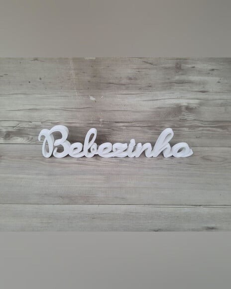 Nome em mdf - Peça de Mesa Linha as - Bebezinho - 10 cm