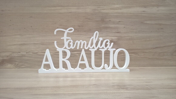 Nome em MDF - Peça de mesa Família com Sobrenome