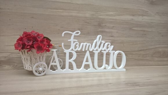 Nome em MDF - Peça de mesa Família com Sobrenome