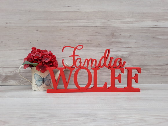 Nome em MDF - Peça de mesa Família com Sobrenome