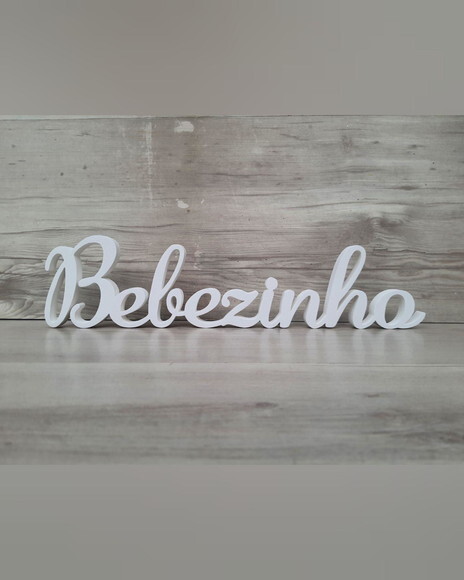 Nome em mdf - Peça de Mesa Linha as - Bebezinho - 10 cm