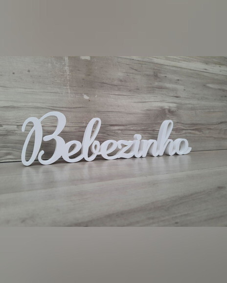 Nome em mdf - Peça de Mesa Linha as - Bebezinho - 10 cm