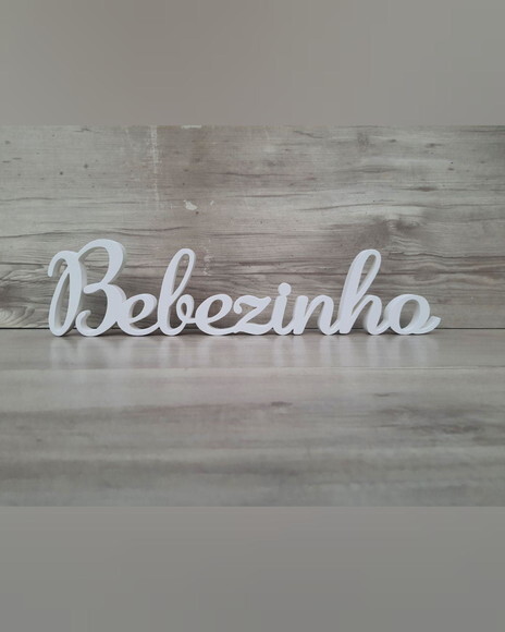 Nome em mdf - Peça de Mesa Linha as - Bebezinho - 10 cm