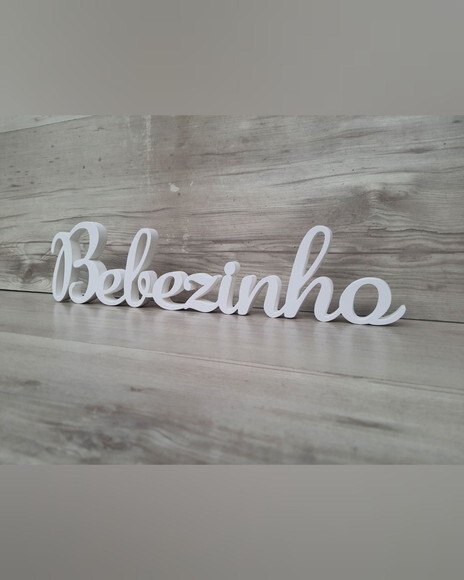 Nome em mdf - Peça de Mesa Linha as - Bebezinho - 10 cm