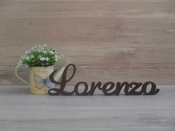 Nome em mdf - Peça de Mesa Linha as - Lorenzo 10 cm