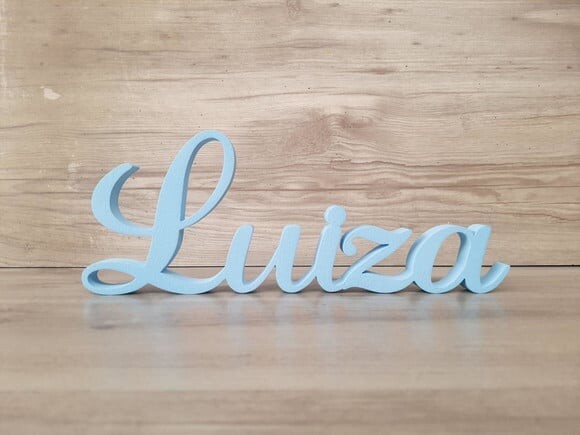 Nome em mdf - Peça de Mesa Linha as - Luiza 10 cm