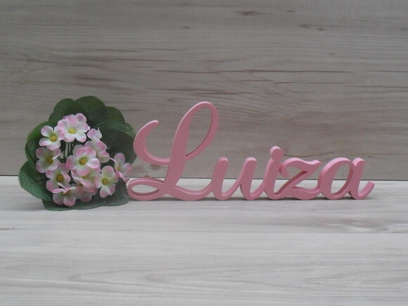 Nome em mdf - Peça de Mesa Linha as - Luiza 10 cm