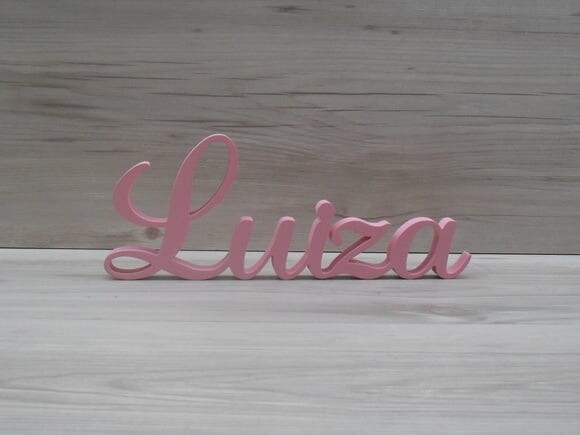 Nome em mdf - Peça de Mesa Linha as - Luiza 10 cm