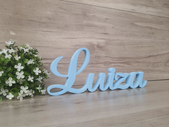 Nome em mdf - Peça de Mesa Linha as - Luiza 10 cm