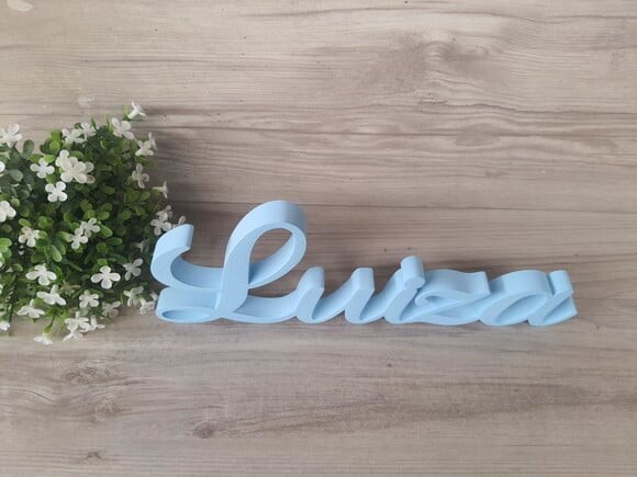 Nome em mdf - Peça de Mesa Linha as - Luiza 10 cm