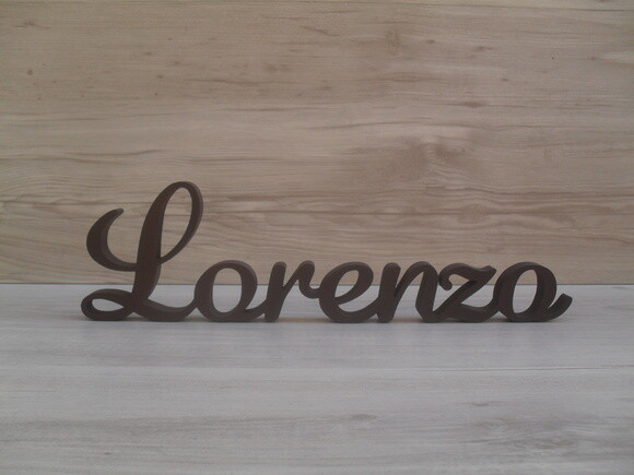 Nome em mdf - Peça de Mesa Linha as - Lorenzo 10 cm