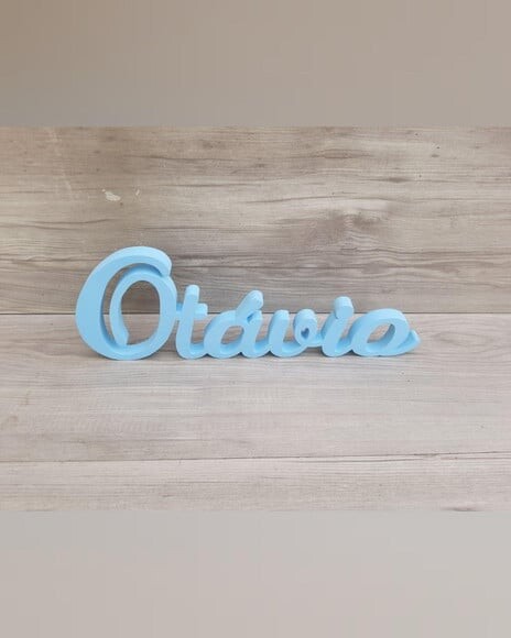 Nome em mdf - Peça de Mesa Linha as - Otávio 13 cm