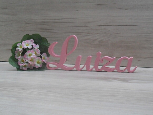Nome em mdf - Peça de Mesa Linha as - Luiza 10 cm