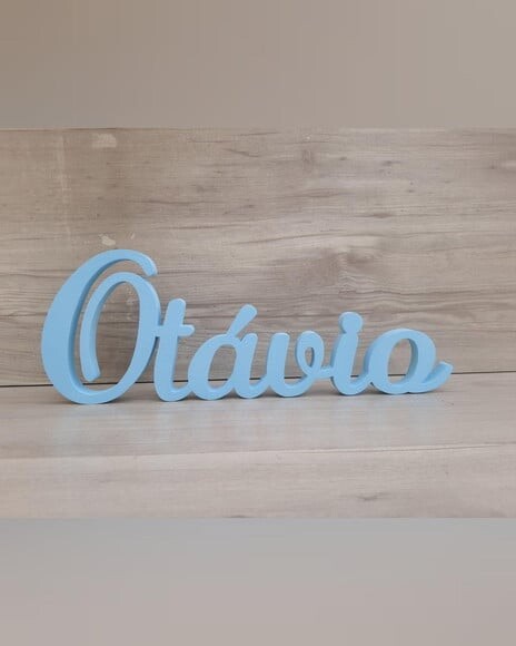 Nome em mdf - Peça de Mesa Linha as - Otávio 13 cm