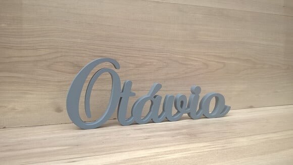 Nome em mdf - Peça de Mesa Linha as - Otávio 13 cm