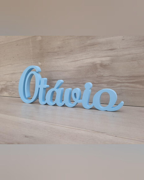 Nome em mdf - Peça de Mesa Linha as - Otávio 13 cm
