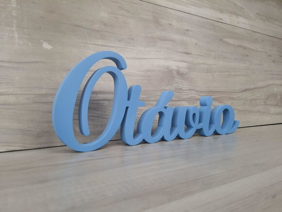 Nome em mdf - Peça de Mesa Linha as - Otávio 13 cm