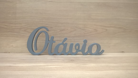 Nome em mdf - Peça de Mesa Linha as - Otávio 13 cm
