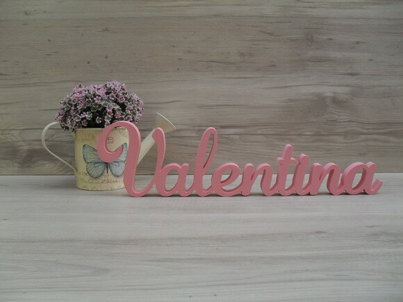 Nome em mdf - Peça de Mesa Linha as - Valentina 10 cm