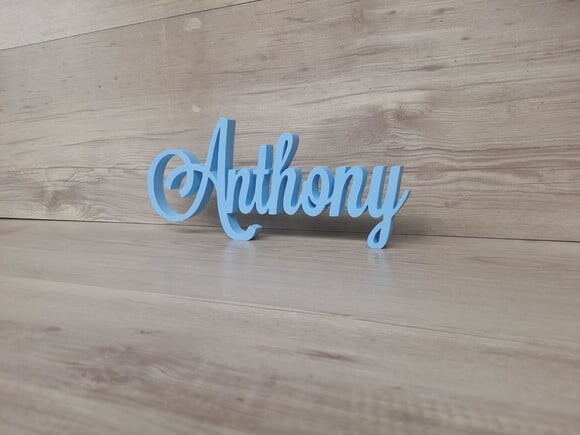 Nome em mdf - Peça de Mesa Linha Ls - Anthony 13 cm