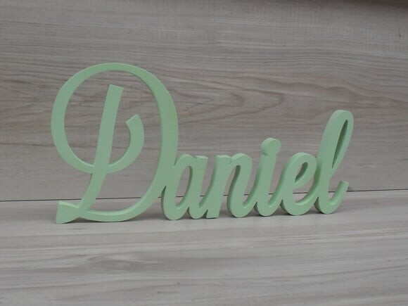 Nome em mdf - Peça de Mesa Linha Ls - Daniel 10 cm
