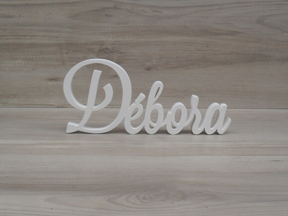 Nome Em Mdf - Peça De Mesa Linha Ls - Débora 10 Cm